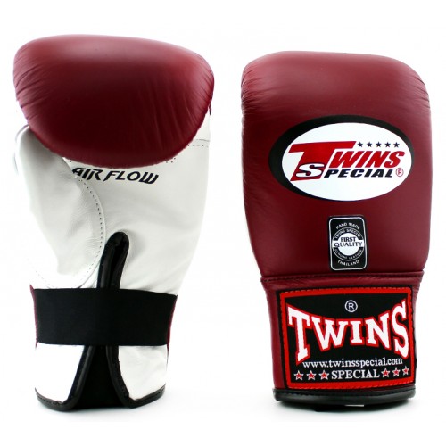 Тренировочные снарядные перчатки Twins Special (TBGLA-1F maroon/white)